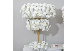 LYZZ Hot Sale Modern Silk Ivory Hanging Roses Artificial Large Table Flower Centerpieces for Wedding
