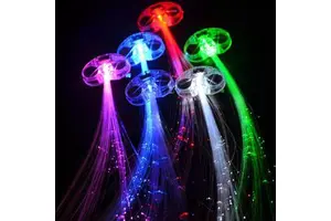 LED Flashing Hair Braids Fiber Optic Rave Party Favors Bar Dancing Hairpin Extension Clip Braid Festival Hair Accessories