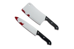 Halloween Party Supplies Plastic Knife Blood Toy for Children Movie Game Props and Trick-or-Treat Stage Decoration