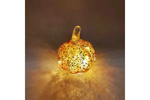Customized Halloween Decoration Glass Glowing Pumpkin for Halloween Prop Party Decoration