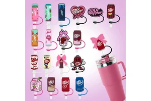 New Products 2025 10mm Beverage Straw Covers Custom Silicone Coffee Drinks Food Straw Toppers Charms For Tumblers Wholesale Bulk