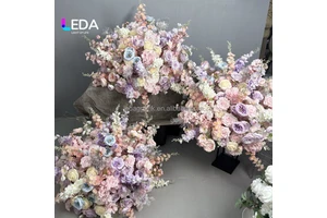 LEDA ODM Decorative Flowers And Plants Wedding Event Table Centerpieces Artificial Silk Flower Ball Wedding Decorations Supplies