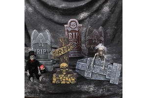 Pack of 5 Pieces Halloween Decorations Party Supplies Creepy Yard Foam Tombstone Halloween