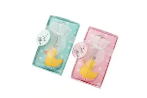 Pink and Blue Gender Reveal Kids Birthday Baby Shower Party Favors Return Gifts for Guests Children Cute Keychain in Gift Box