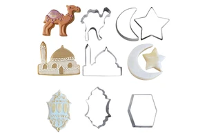 Eid Mubarak Ramadan Decoration Cookies Sugar Mold Moon Star Camel Church Islam Bake Kitchen Tools Kitchen Accessories