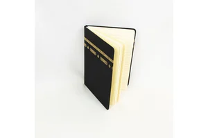 21x14.5cm Black Gold Foil Umrah Mubarak Kaaba Book Muslim Notebook For Eid Party Supplies
