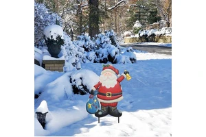 HoHo Ornaments Figurine Christmas for Iron Wall Decor Outdoor Luxury