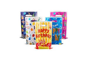 Custom Logo Printing Plastic Party Favor Bags for Easter Other Festivals Birthdays Weddings-Versatile Candy Present Decorations