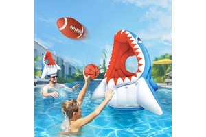 Customized Wholesale Factory Direct Inflatable Shark Theme Toss Target Game Exciting Beach Carnival Game & Pool Party Activity