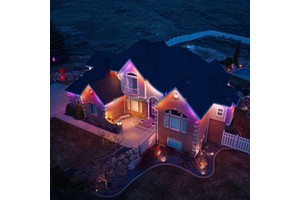 UL Certified Rgbwic 3000k Permanent Holiday Outdoor Christmas Lights IP67 PVC Body Led Point Lights for House