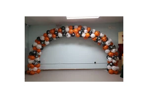 Auto Inflatable Halloween Skull Pumpkin Balloon Arch Kit Self Inflating Latex Balloon Garland Kit Holiday Party Decor