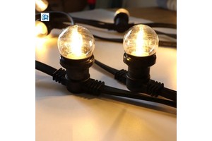 Waterproof Copper IP65 Christmas Outdoor Commercial String Lights for Supermarket Backyard Decoration Heavy Duty Injection Mold