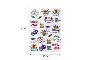 Wholesale High Quality Craft Masquerade Party Carnival Design Cardboard Cartoon Tattoo Stickers