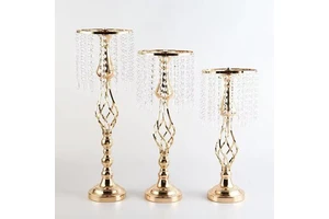 Gold Silver Electroplated Metal Flower Stand - Aisle Wedding Table Centerpiece Floral Arrangement Holder for Wedding Decor