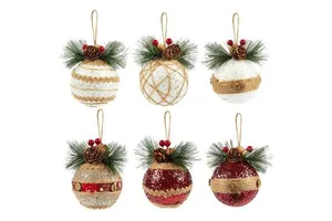 Christmas Tree Hanging Baubles Rustic Ornaments Shatterproof Christmas Tree Ornaments for Christmas Decorations