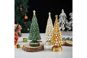 New Cross Border Christmas Tree Ornaments Resin Crafts for Home Living Room Desktop Christmas Props Christmas Figurine Toys