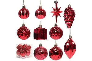 OEM 12pcs Christmas Ornaments Set Gift Package for Xmas Tree Holiday Party and Home Decor