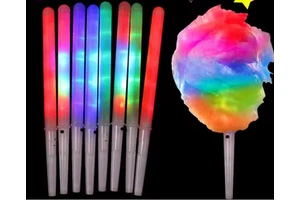 DAMAI LED Cotton Candy Light Cones Colorful Glowing Luminous Marshmallow Stick Party Favors Birthday Festival Wedding Event