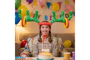 Joyee PVC Inflatable Christmas Ring Toss Game Set Holiday Party Supplies Indoor Outdoor Throwing Toy for Teens