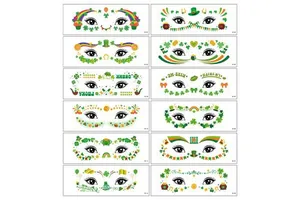 Party Decoration-St. Patrick's Day Makeup, Face Stickers, Irish Festival Party Silly Carnival Tattoo Stickers