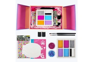 GP Safe on Skin Water-Based Crystal Sticker Face Body Paint Kit for Kids DIY Makeup for Christmas & Halloween Parties Gift Idea