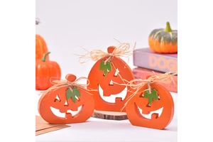 Halloween Decoration Ghost Festival Creative New Halloween Wooden Pumpkin Decoration Ghost Festival Decoration Dress up Supplies