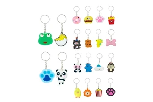 Cartoon Pvc Keychains Business Gift Cute Mini Party Favors Birthday Party Gifts Christmas Goodie Bag Supplies