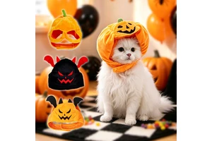 New Arrival 5 Styles Halloween Pet Hats Soft Cute Pumpkin Wings Cat Dog Toy Headgear For Festival Decoration