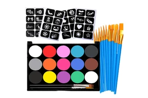 New Arrived 15 Colors Art Body Painting Supplies for Halloween Party Makeup Face Body Paint Kit Water Based Face Painting