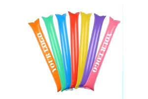 Promotion OEM Sports Game Toys Noise Makers Party Supplies Pe Inflatable Clap Noise Cheering Bang Bang Cheer Sticks Balloon