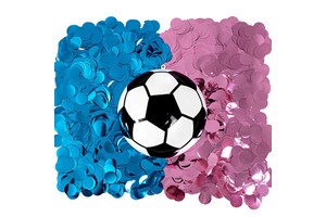 Blue and Pink Football Party Game for Gender Reveal Wedding Party Supplies with Paper Confetti Ball