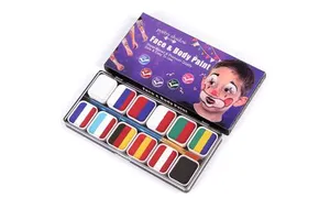 Halloween Water Activated Professional Face Painting Split Cake Paint Palette Face Paint and Body Painting Supplies
