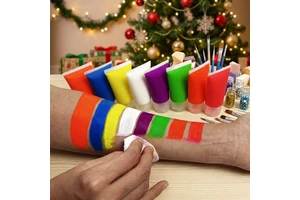 30ML Neon Fluorescent Face Paint Kit For Kids Halloween Party Safe Glow In Dark Face & Body Paint