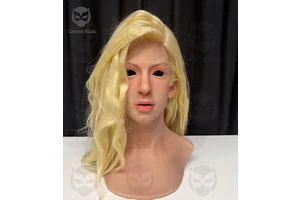 Hyper Realistic Silicone Female Full Face Mask For Movie Cosplay Halloween Christmas Party Use Reusable Eco-Friendly