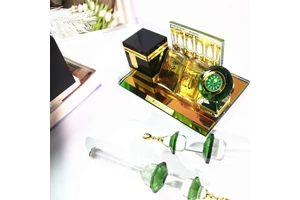 Islamic Muslims Party Gift Ramadan Decoration Crystal Glass Desk Accessory Office Desktop Ornament & Home Table Decoration
