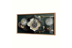 Home Decoration Muslim Arabic Calligraphy Crystal Porcelain Diamond Aluminum Alloy Paper Modern Islamic Wall Frame Large Wall