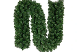 High Quality Artificial Greenery Christmas Garland 9ft Commercial Garland Hanging Ornament Christmas Pendant