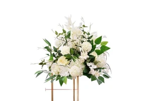 Wedding Flowers White Artificial Rose Peony Floral Centerpieces Wedding Table Decorations No Electricity Required Party Decor