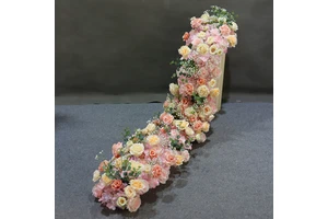 Wholesale of Various Colors of Rose Table Decorations,wedding Artificial Flower Row Forest Aisle Decoration for Wedding
