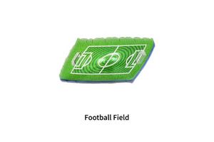 Football Field Shaped Foil Balloons Mylar Soccer Balloon Set for Game Day Party Decorations Sport Theme Birthday Supplies