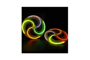 Night Fun Neon Kids Outdoor Toy Party Game Flying Disc Glow Sticks