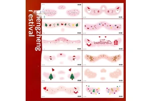 Ricaron Waterproof Paper Decorative Children's Day Christmas Face Stickers Carnival Party Cross-Border Bestseller Water Transfer