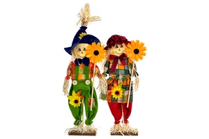 Giant 46CM Scarecrow Halloween Decorations Outdoor Garden Party Supplies Tableware & Decorations for Home & Garden Cloth & Straw