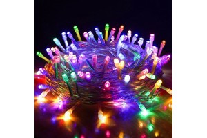 LED String Lights Starry Sky Effect Battery-operated PVC IP44 10 Meters 100 Bulbs Wedding Christmas Decorations Festive Outdoor