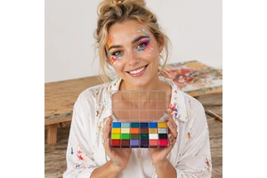24 Color Face & Body Paint, Non-toxic Water Based Face Painting Palette for Halloween Christmas Easter Party