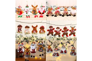 2024 Merry Christmas Ornaments Xmas Gift Santa Claus Snowman Tree Toy Doll Hang Christmas Decorations