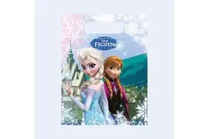 Frozen Party Favor Bags Plastic 23 X 16.5Cm 8Pcs Love 4-color Printed for Birthday Celebrations 5-7 Years