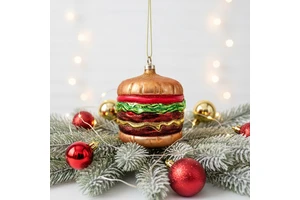 Vintage Handmade Blown Glass Round Ornaments with 3 Colors From China for Christmas Holiday Decoration