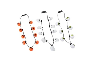 New Arrival Halloween Decorations Outdoor EP Light up Pumpkin Toys Festival Party Necklaces Event Supplies