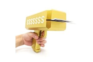 Money Gun Toy Cash Cannon Shooting Paper Money for Party Game Birthday Wedding Unisex Plastic Novelty Prop Supplies